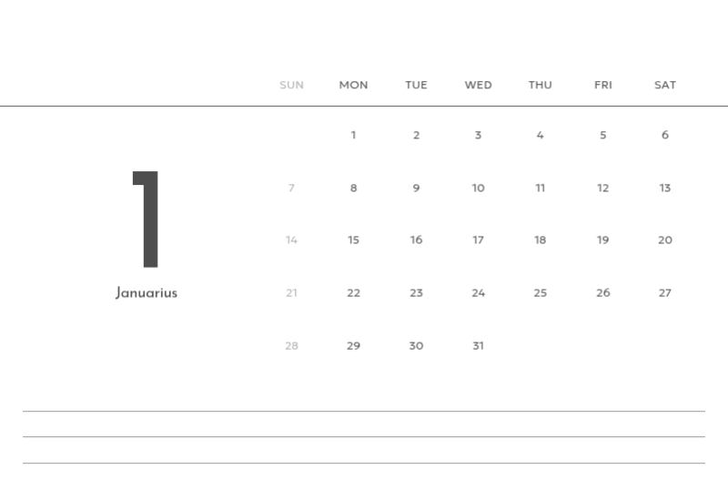 A photo calendar with a clean, urban feel