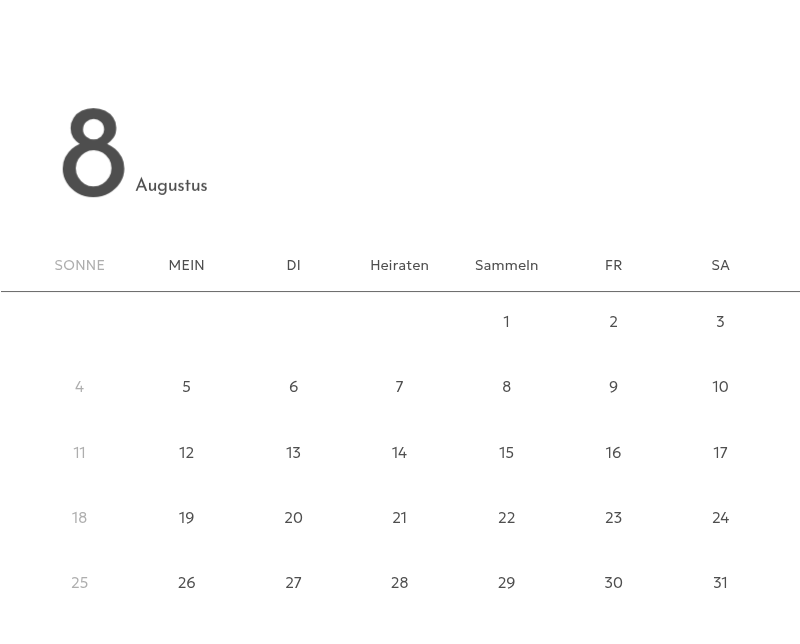Ein Fotokalender mit klarem, urbanem Charakter