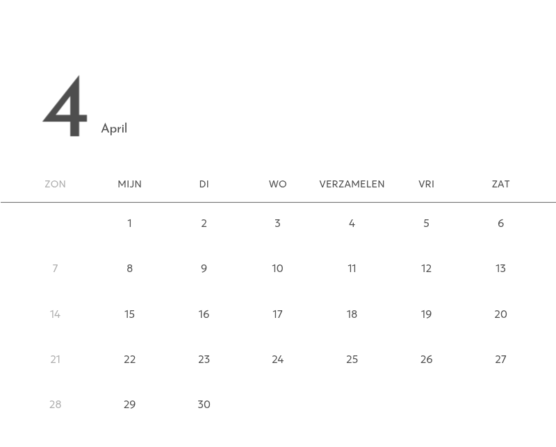 Een fotokalender met een strakke, stedelijke uitstraling