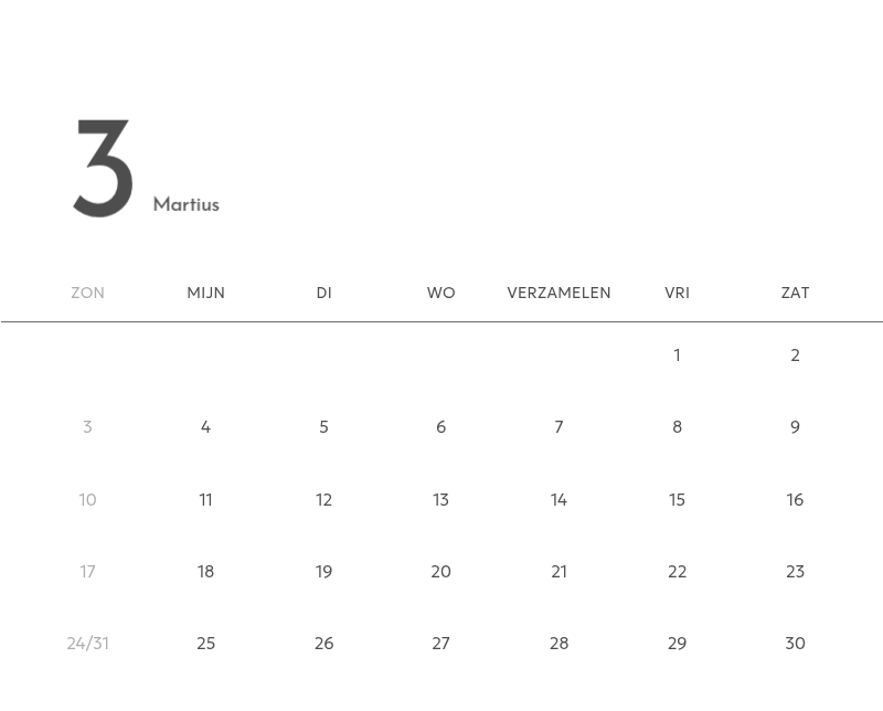 Een fotokalender met een strakke, stedelijke uitstraling