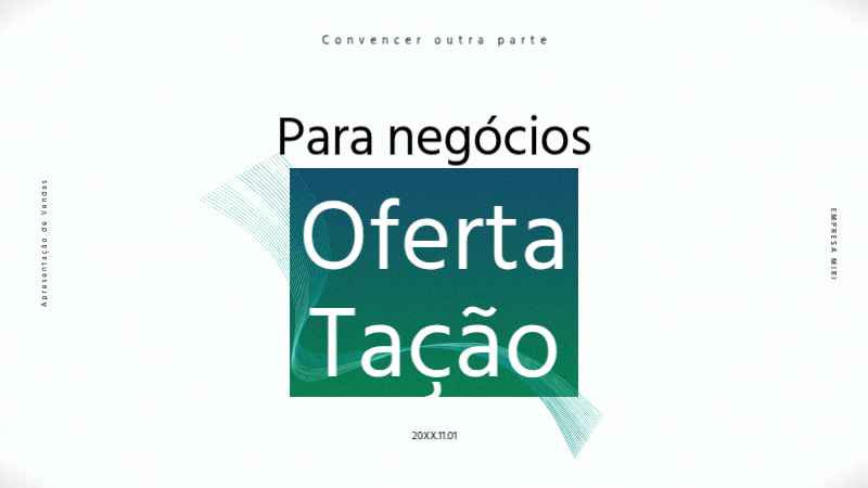 Uma apresentação moderna do perfil da empresa em verde sobre branco