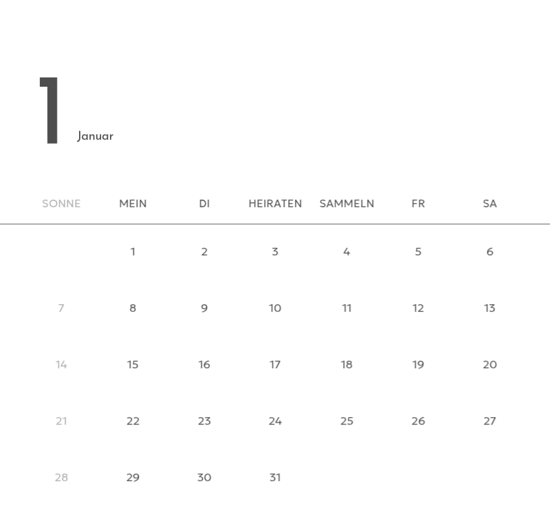 Ein Fotokalender mit klarem, urbanem Charakter