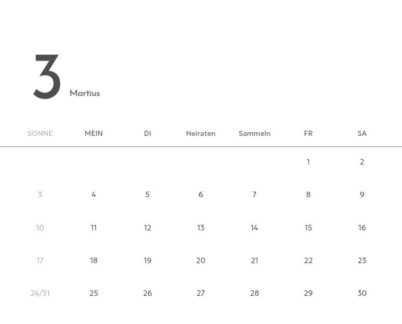 Ein Fotokalender mit klarem, urbanem Charakter