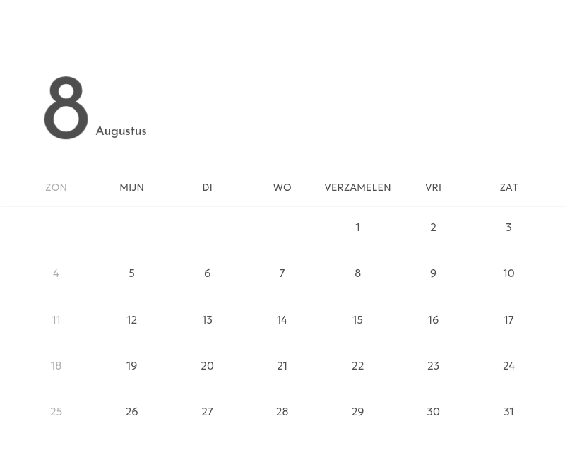 Een fotokalender met een strakke, stedelijke uitstraling