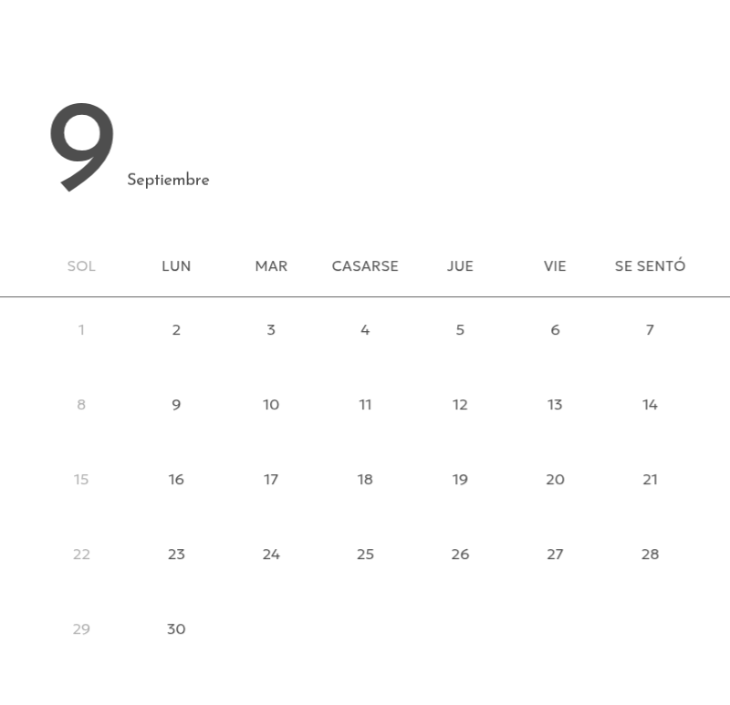 Un calendario fotográfico con un toque limpio y urbano