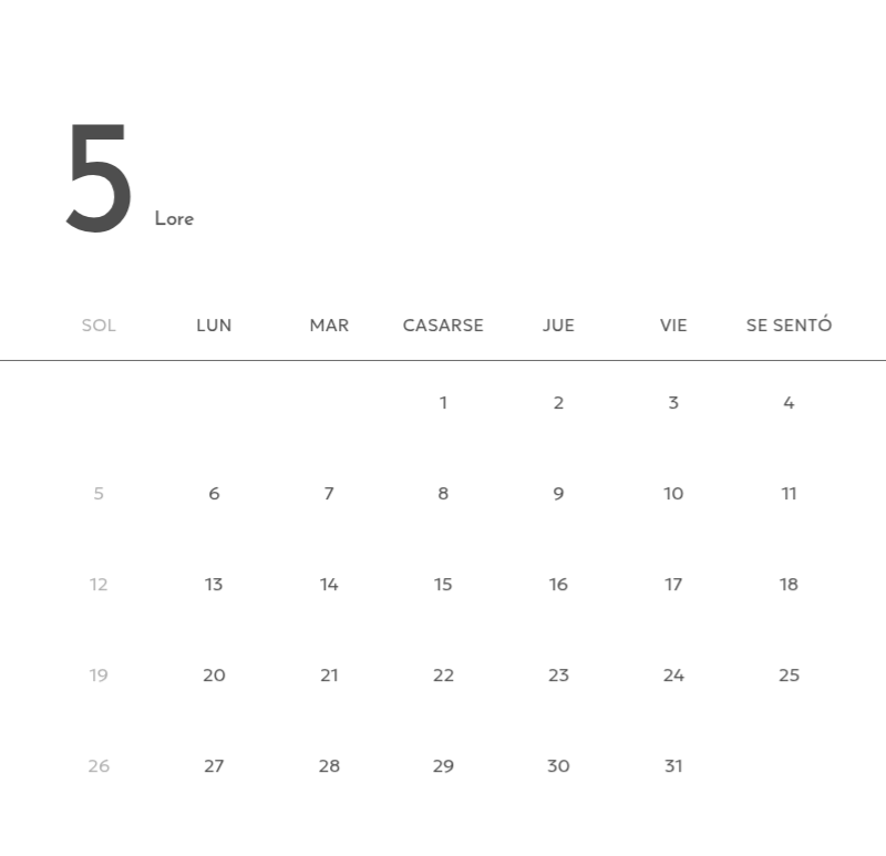 Un calendario fotográfico con un toque limpio y urbano