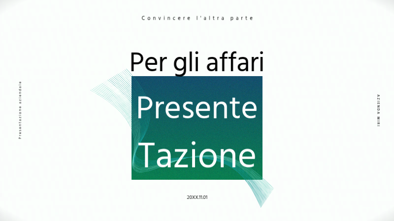 Profilo aziendale di presentazione moderna in verde su bianco
