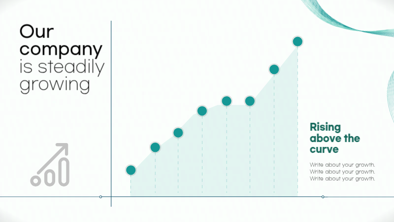 A modern, green on white presentation company profile