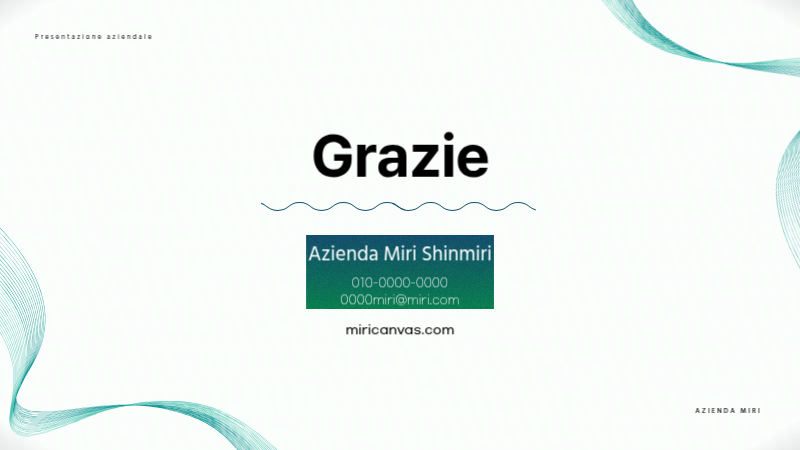 Profilo aziendale di presentazione moderna in verde su bianco