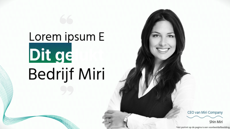 Een modern presentatie bedrijfsprofiel in groen op wit