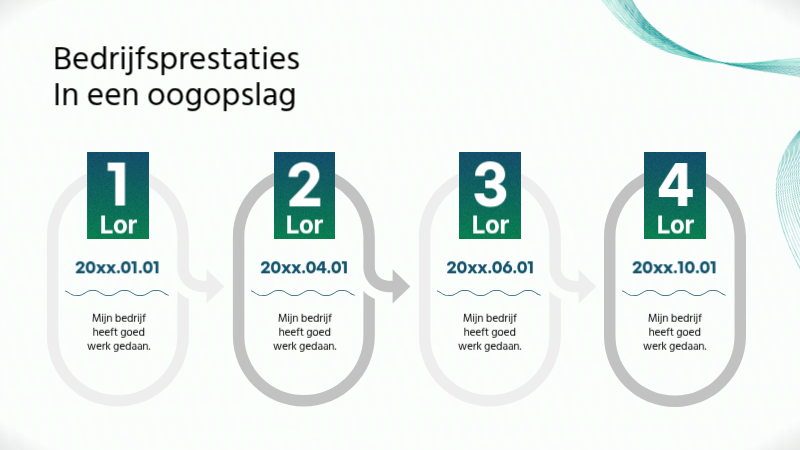 Een modern presentatie bedrijfsprofiel in groen op wit