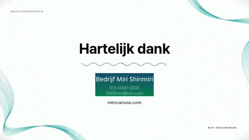 Een modern presentatie bedrijfsprofiel in groen op wit