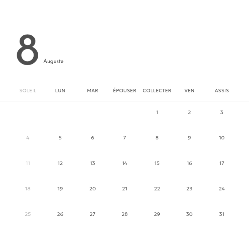 Un calendrier photo à l'allure urbaine et épurée