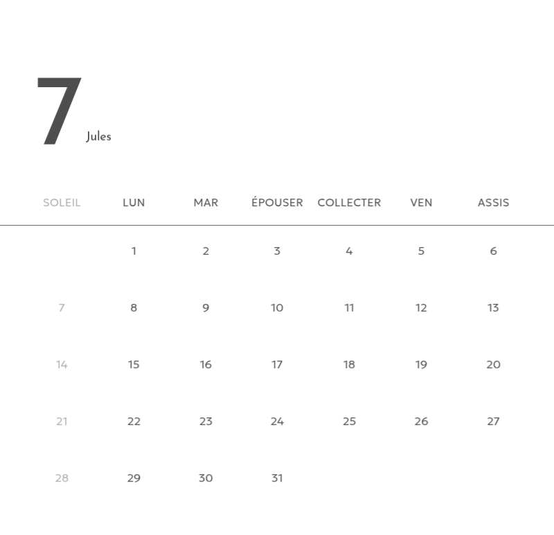 Un calendrier photo à l'allure urbaine et épurée
