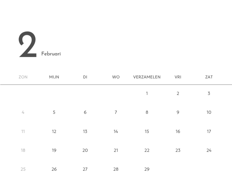 Een fotokalender met een strakke, stedelijke uitstraling