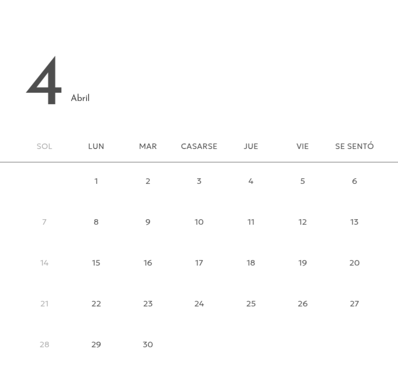 Un calendario fotográfico con un toque limpio y urbano