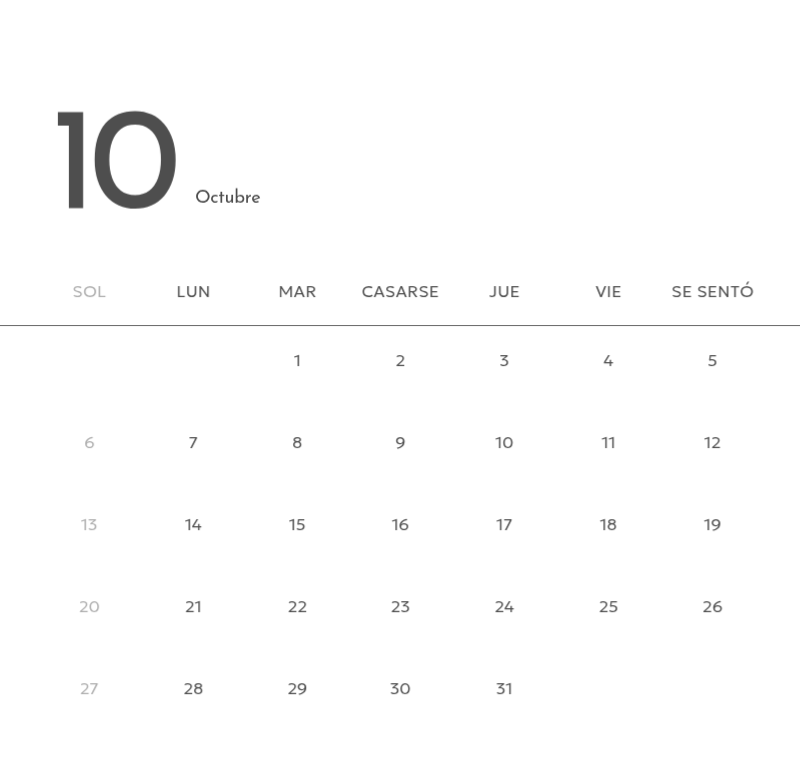 Un calendario fotográfico con un toque limpio y urbano