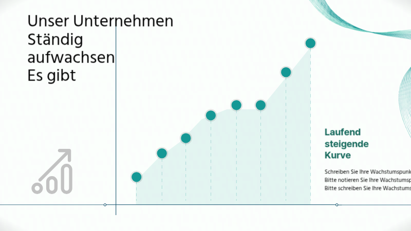Eine moderne Präsentation Firmenprofil in grün auf weiß