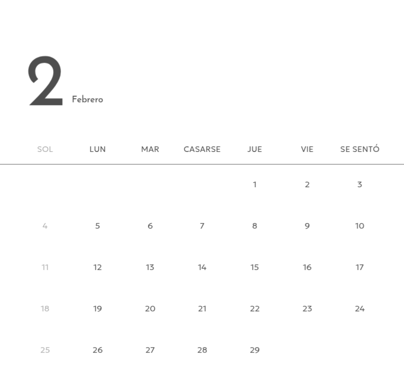 Un calendario fotográfico con un toque limpio y urbano