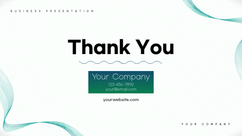 A modern, green on white presentation company profile