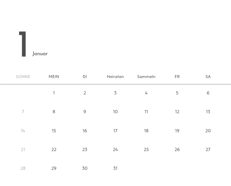 Ein Fotokalender mit klarem, urbanem Charakter