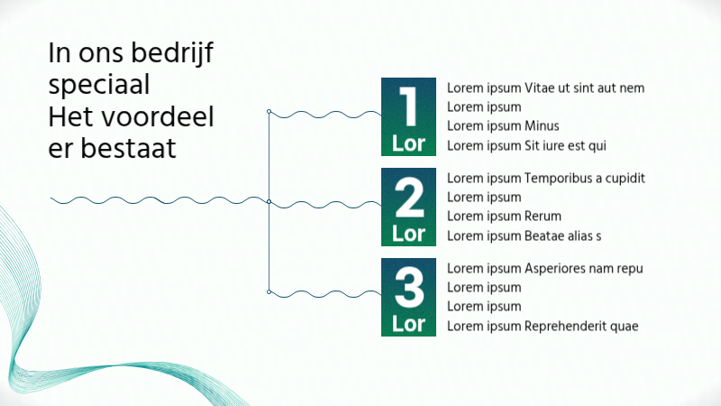 Een modern presentatie bedrijfsprofiel in groen op wit