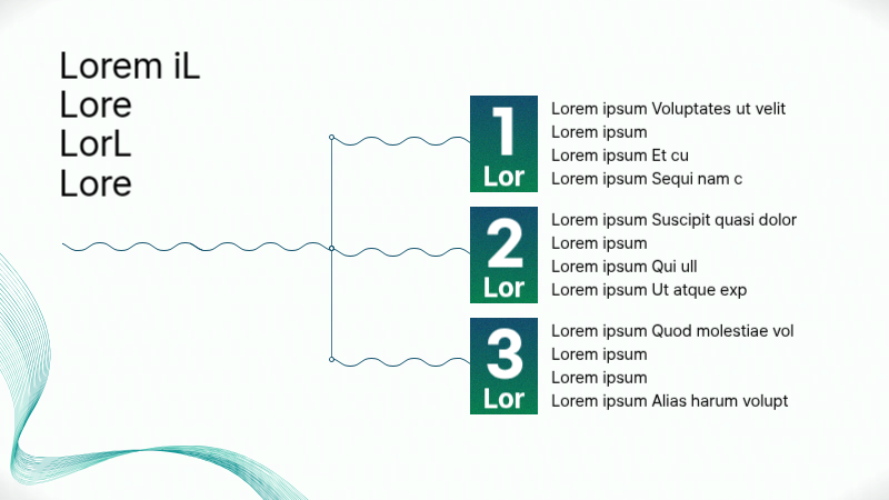 Présentation moderne d'un profil d'entreprise en vert sur fond blanc