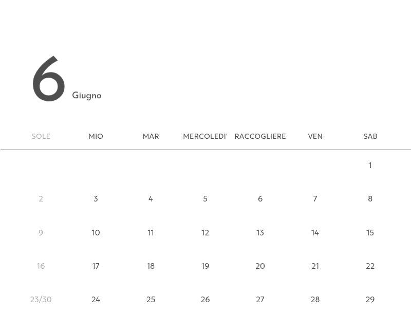 Un calendario fotografico dall'atmosfera pulita e urbana