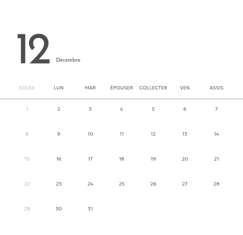 Un calendrier photo à l'allure urbaine et épurée