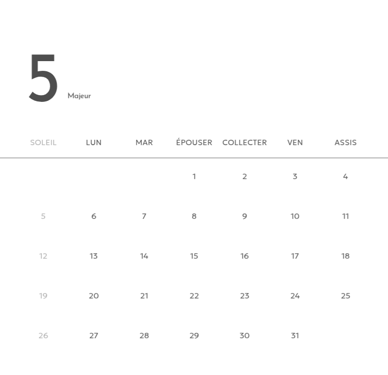 Un calendrier photo à l'allure urbaine et épurée