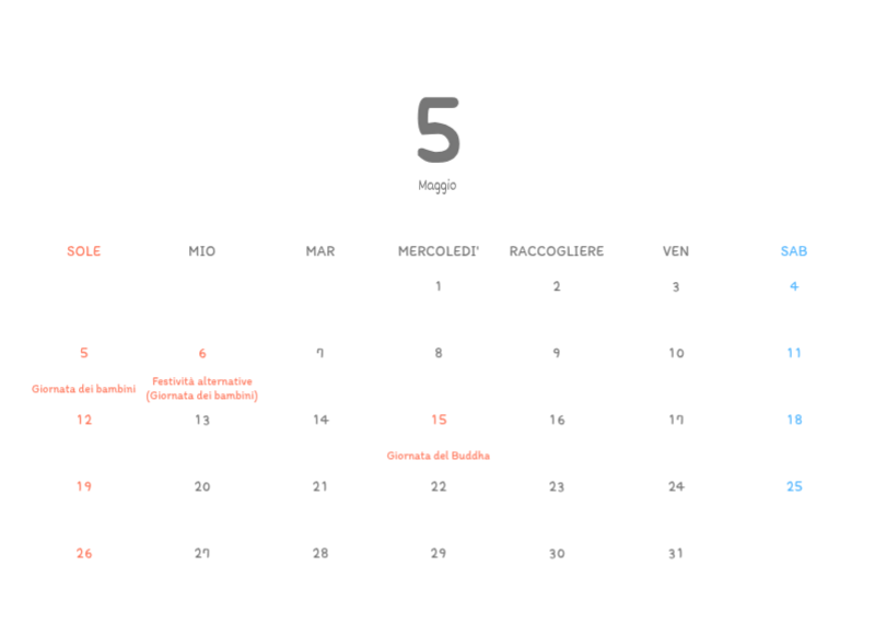 Simpatici calendari con illustrazioni di peluche