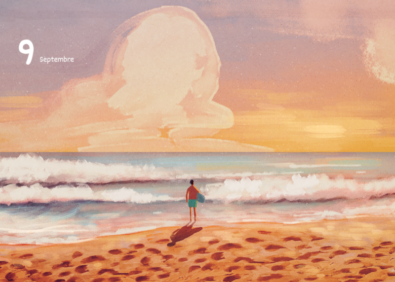 Calendriers mignons avec des illustrations câlines