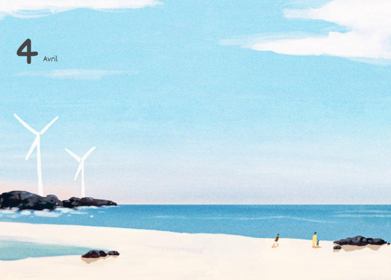 Calendriers mignons avec des illustrations câlines