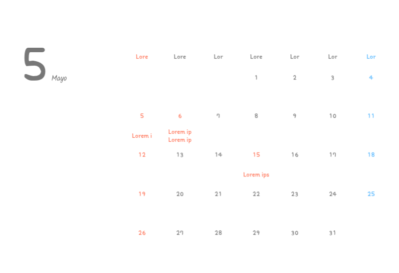 Simpáticos calendarios con adorables ilustraciones
