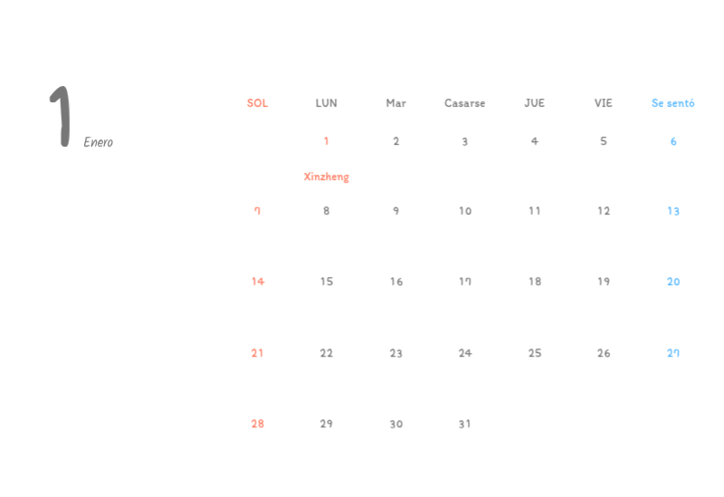 Simpáticos calendarios con adorables ilustraciones