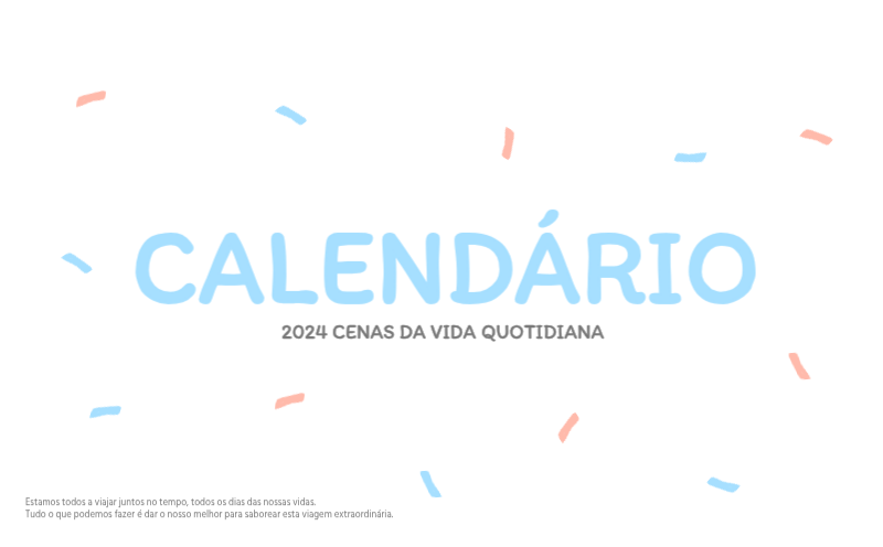 Calendários com ilustrações fofas