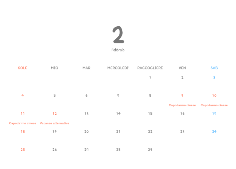 Simpatici calendari con illustrazioni di peluche