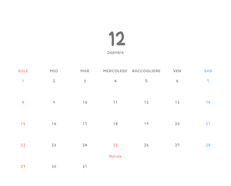 Simpatici calendari con illustrazioni di peluche