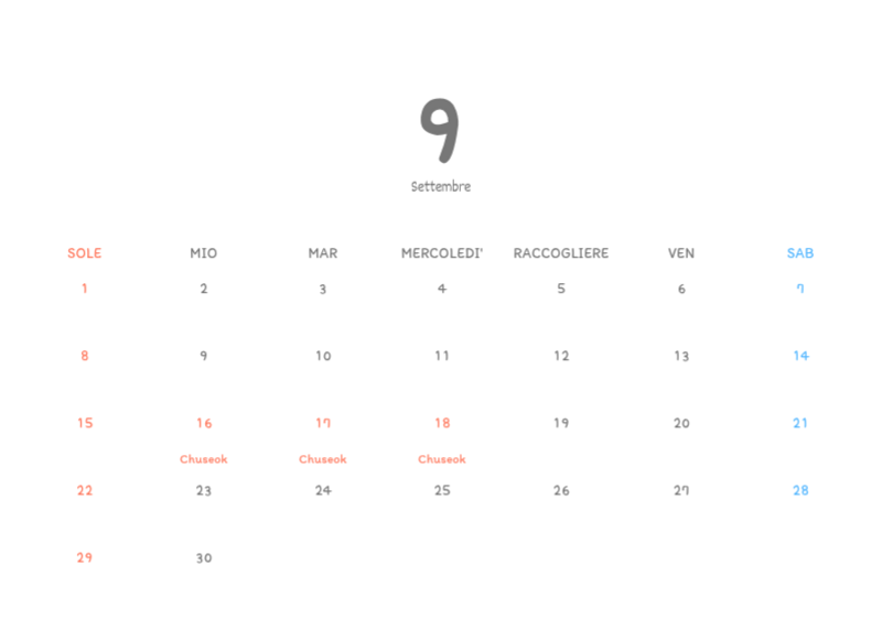 Simpatici calendari con illustrazioni di peluche