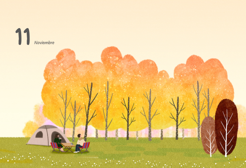 Simpáticos calendarios con adorables ilustraciones