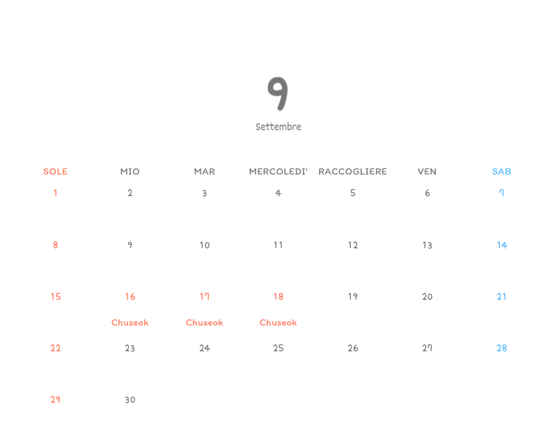 Simpatici calendari con illustrazioni di peluche