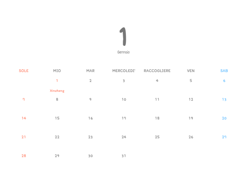 Simpatici calendari con illustrazioni di peluche