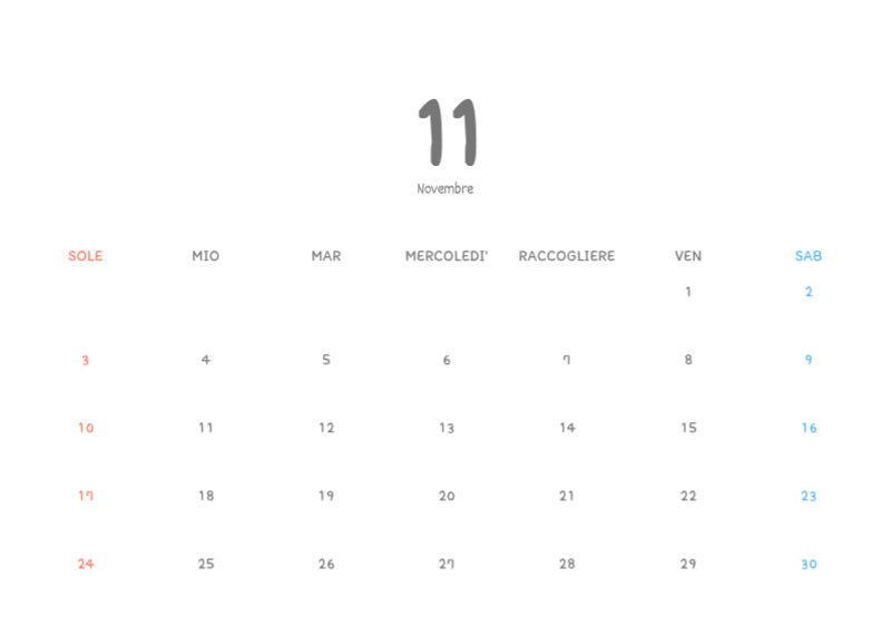 Simpatici calendari con illustrazioni di peluche