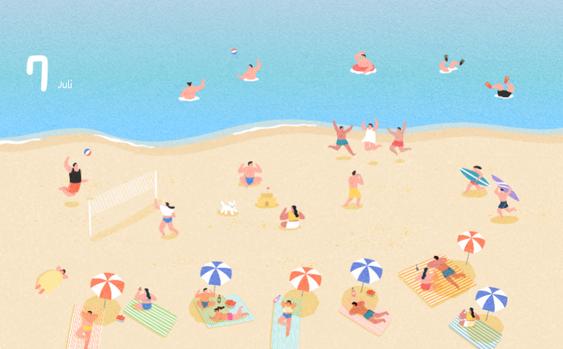 Niedliche Kalender mit knuffigen Illustrationen