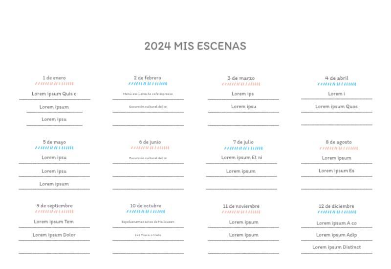 Simpáticos calendarios con adorables ilustraciones
