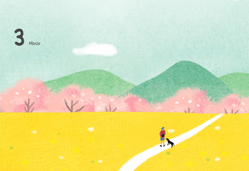 Simpáticos calendarios con adorables ilustraciones