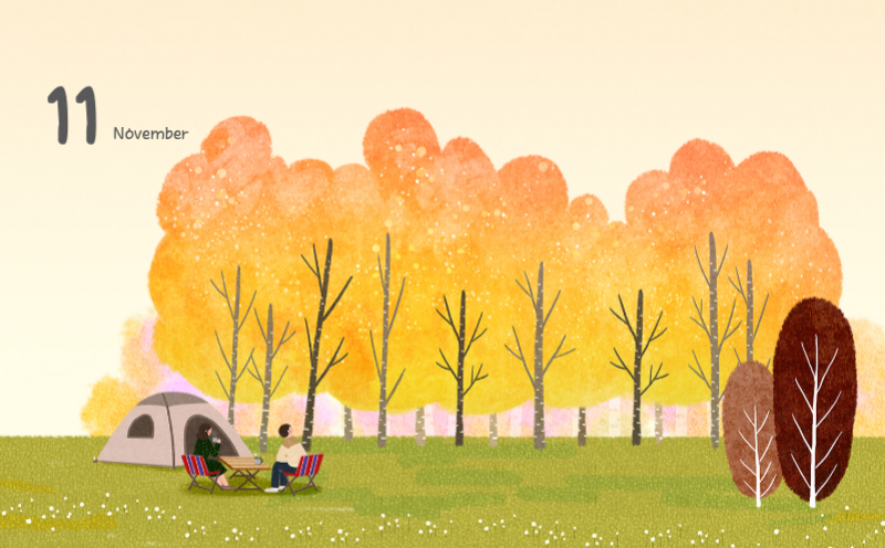 Niedliche Kalender mit knuffigen Illustrationen