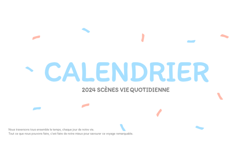 Calendriers mignons avec des illustrations câlines