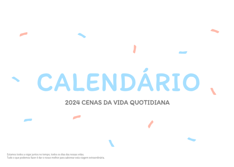 Calendários com ilustrações fofas
