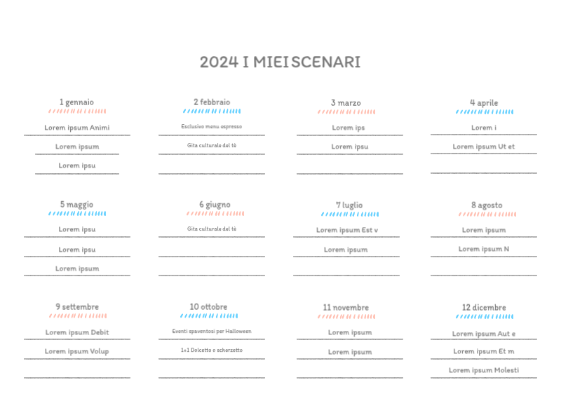 Simpatici calendari con illustrazioni di peluche